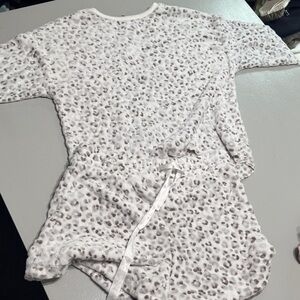 Cozy White Leopard Kids Pajamas